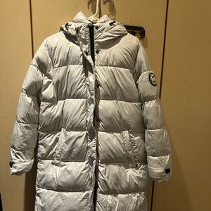 Michael Kors Silver Puffer Jacket